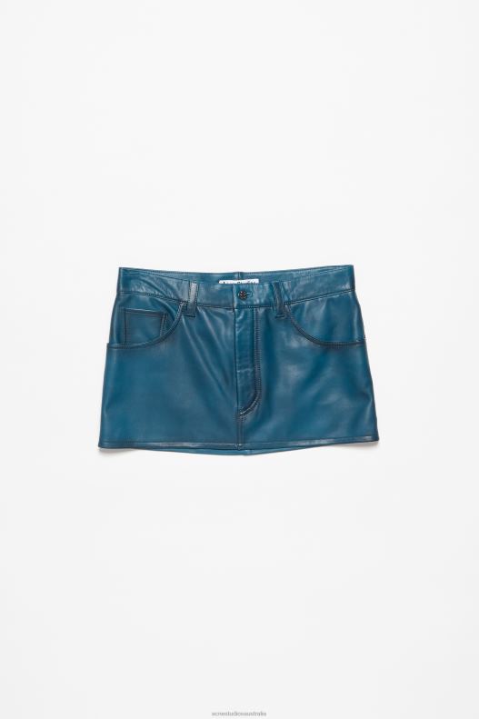 Leather skirt Blue/Black Acne Studios R66LJ266 Apparel