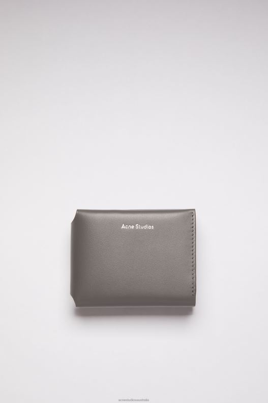 Leather trifold wallet Dark Grey Acne Studios R66LJ594 Accessories