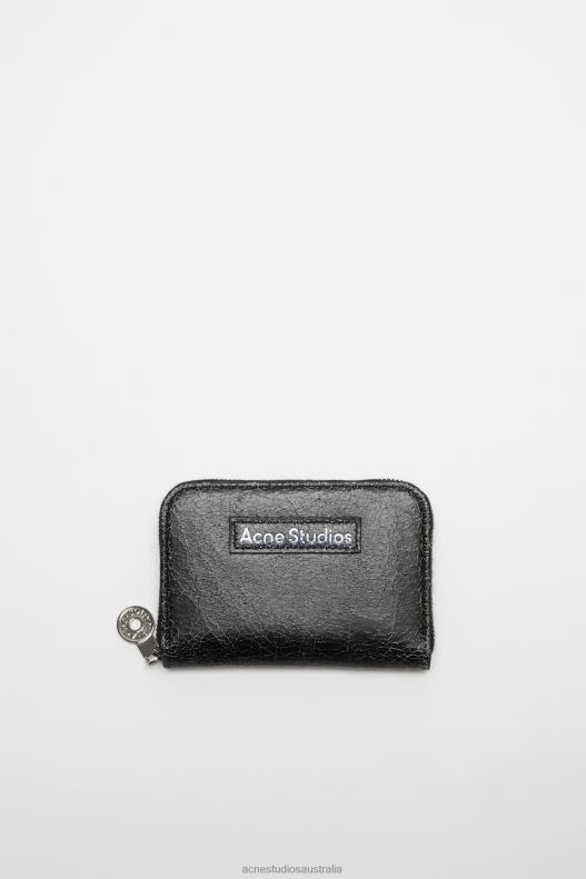 Leather zip wallet Black Acne Studios R66LJ466 Accessories