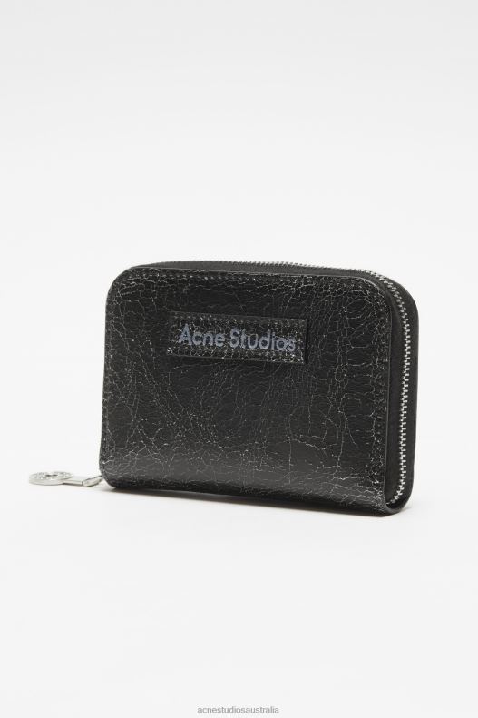 Leather zip wallet Black Acne Studios R66LJ466 Accessories