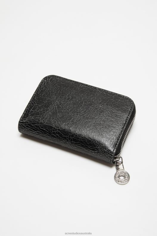 Leather zip wallet Black Acne Studios R66LJ466 Accessories