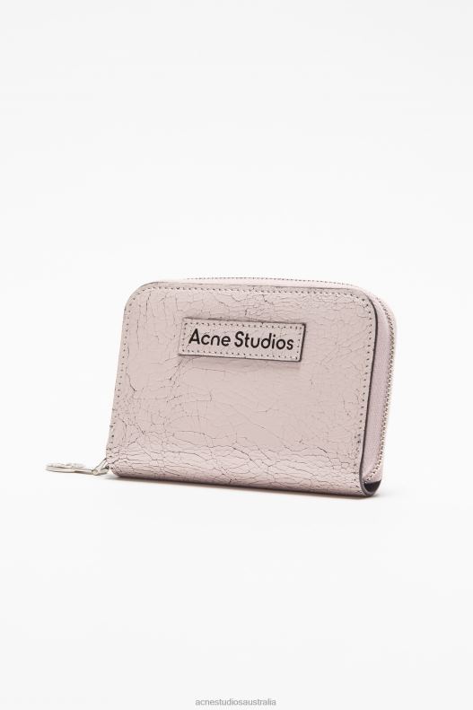 Leather zip wallet Pastel Pink Acne Studios R66LJ839 Accessories