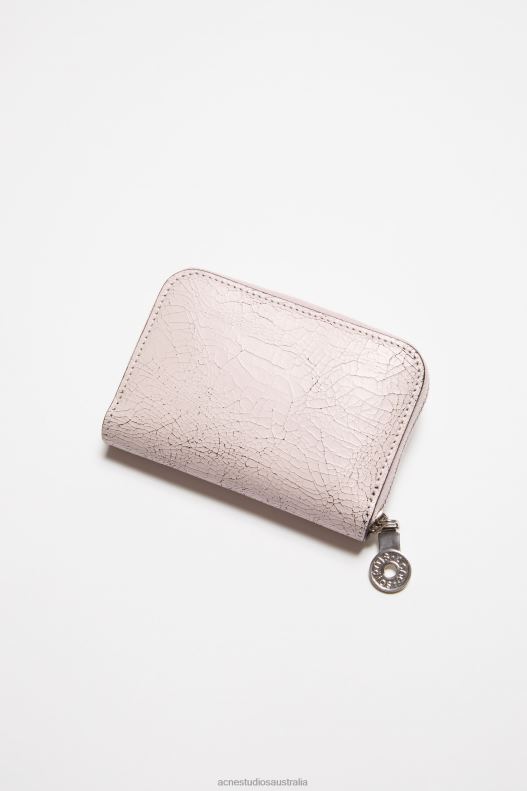 Leather zip wallet Pastel Pink Acne Studios R66LJ839 Accessories