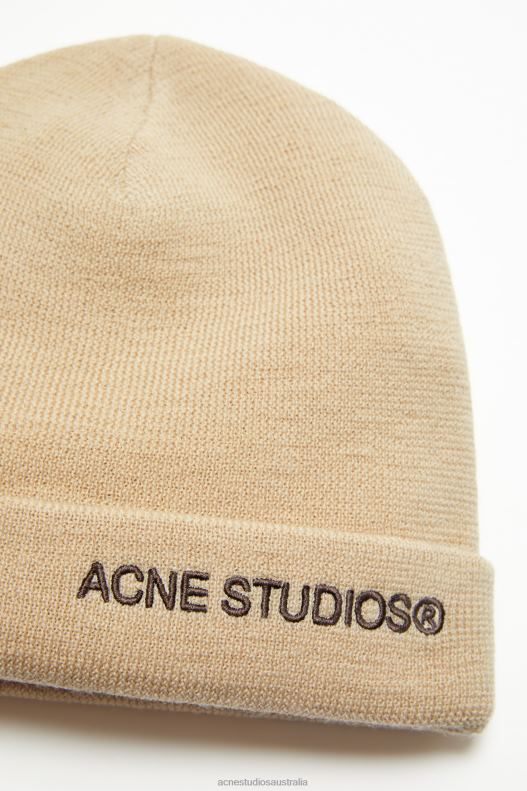 Logo beanie Shell Beige Acne Studios R66LJ814 Accessories