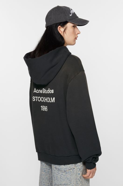 Logo hooded sweater Black Acne Studios R66LJ960 Apparel