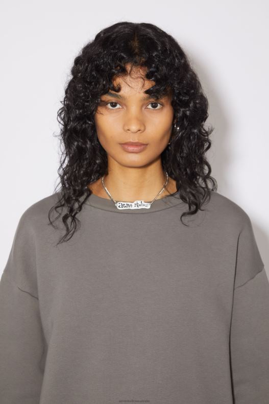 Logo label necklace Silver/Grey Acne Studios R66LJ683 Accessories