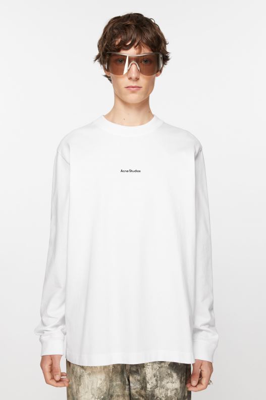 Logo long sleeve t-shirt Optic White Acne Studios R66LJ1022 Apparel