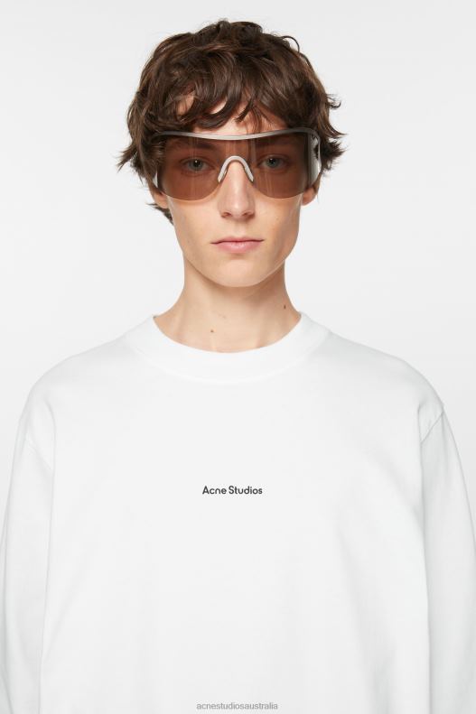 Logo long sleeve t-shirt Optic White Acne Studios R66LJ1022 Apparel