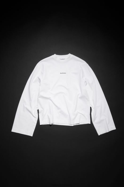 Logo long sleeve t-shirt Optic White Acne Studios R66LJ210 Apparel