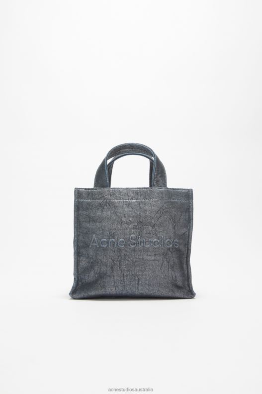 Logo mini shoulder tote bag Silver/Blue Acne Studios R66LJ673 Accessories