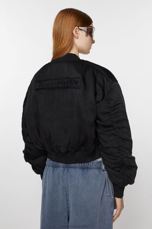 Logo patch bomber jacket Black Acne Studios R66LJ3 Apparel