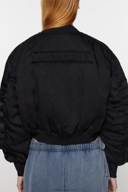 Logo patch bomber jacket Black Acne Studios R66LJ3 Apparel