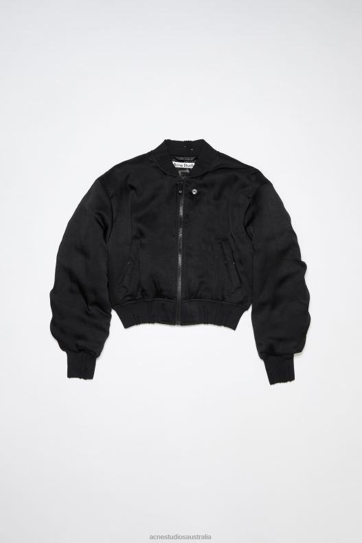 Logo patch bomber jacket Black Acne Studios R66LJ3 Apparel