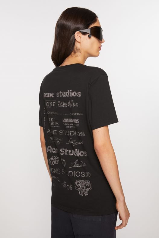 Logo t-shirt - Relaxed fit Black Acne Studios R66LJ359 Apparel