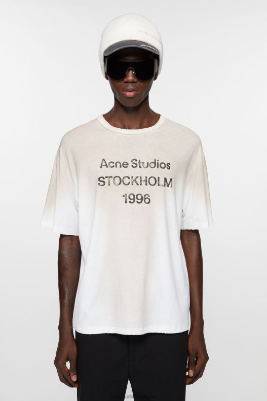 Logo t-shirt - Relaxed fit Dusty White Acne Studios R66LJ1085 Apparel