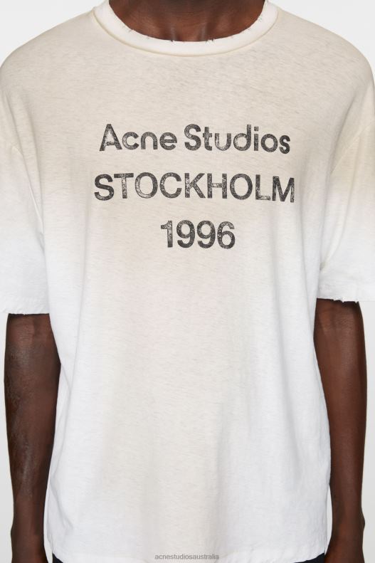 Logo t-shirt - Relaxed fit Dusty White Acne Studios R66LJ1085 Apparel