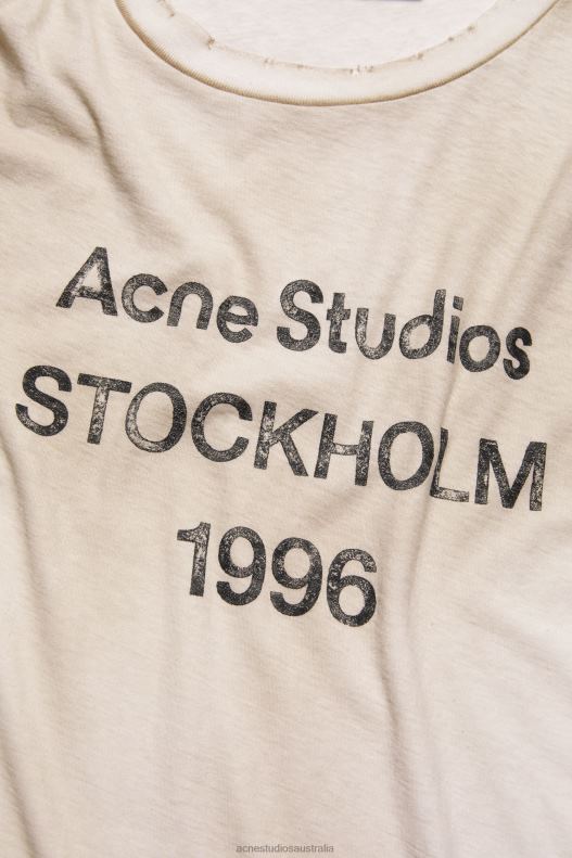 Logo t-shirt - Relaxed fit Dusty White Acne Studios R66LJ1085 Apparel