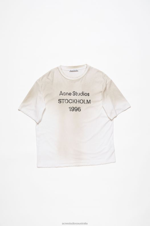 Logo t-shirt - Relaxed fit Dusty White Acne Studios R66LJ1085 Apparel