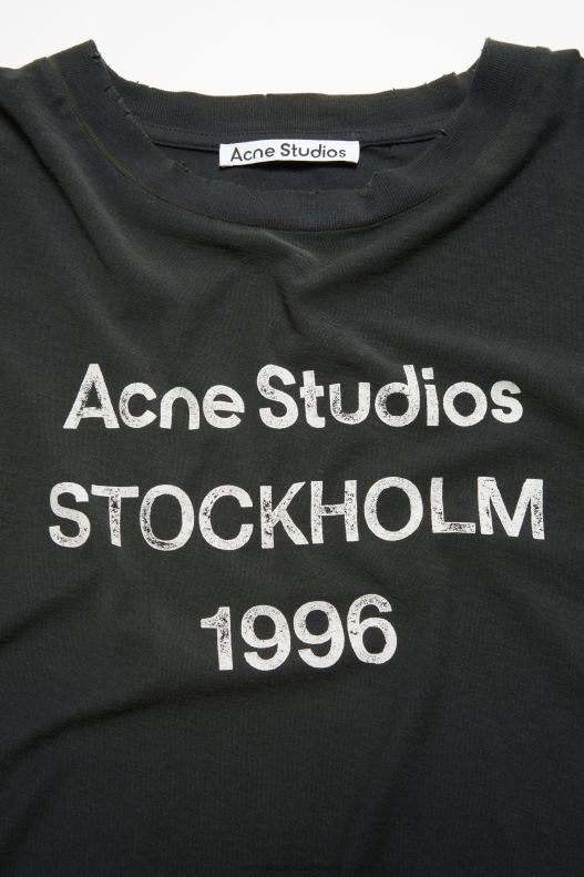 Logo t-shirt - Relaxed fit Faded Black Acne Studios R66LJ1014 Apparel