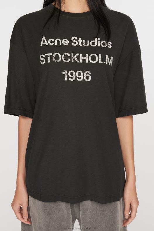 Logo t-shirt - Relaxed fit Faded Black Acne Studios R66LJ198 Apparel