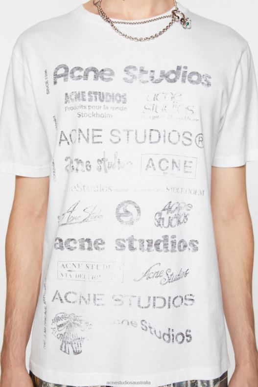 Logo t-shirt - Relaxed fit Optic White Acne Studios R66LJ1115 Apparel