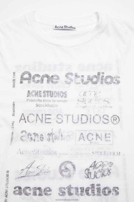 Logo t-shirt - Relaxed fit Optic White Acne Studios R66LJ1115 Apparel