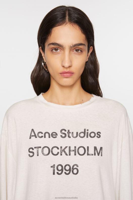 Logo t-shirt - Relaxed fit Optic White Acne Studios R66LJ199 Apparel