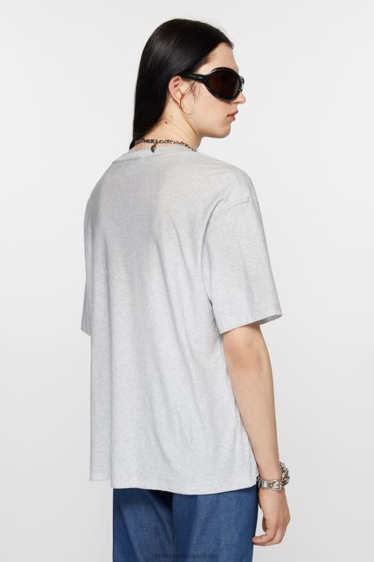 Logo t-shirt - Relaxed fit Pale Grey Melange Acne Studios R66LJ1013 Apparel