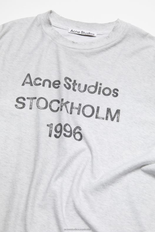 Logo t-shirt - Relaxed fit Pale Grey Melange Acne Studios R66LJ1013 Apparel