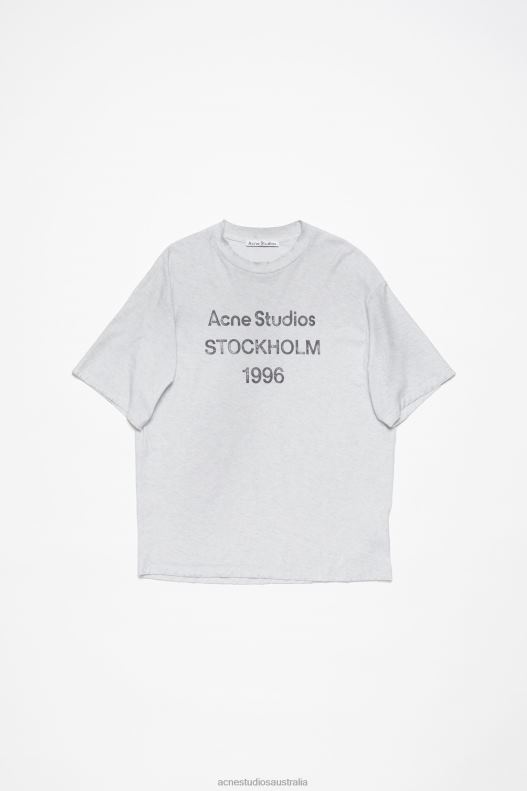 Logo t-shirt - Relaxed fit Pale Grey Melange Acne Studios R66LJ1013 Apparel