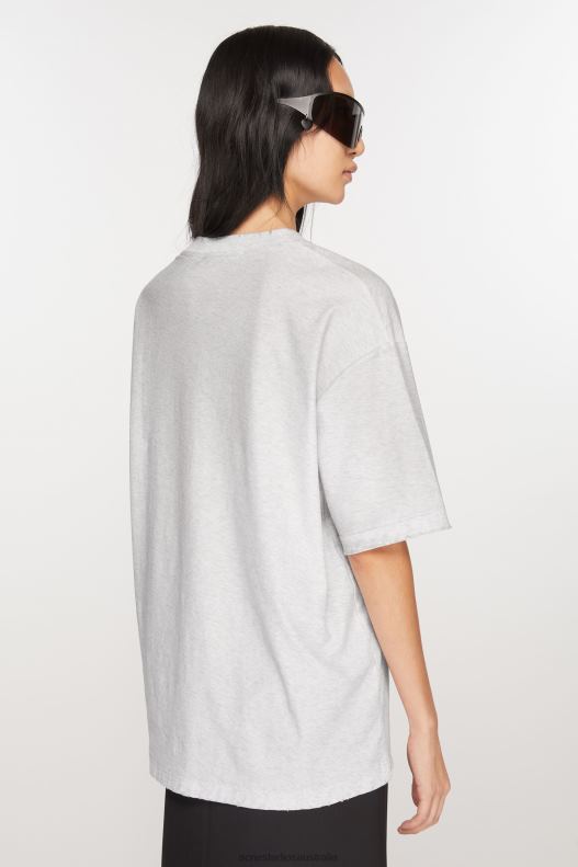 Logo t-shirt - Relaxed fit Pale Grey Melange Acne Studios R66LJ197 Apparel