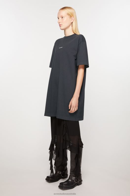 Logo t-shirt dress Black Acne Studios R66LJ267 Apparel