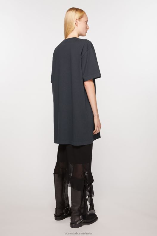 Logo t-shirt dress Black Acne Studios R66LJ267 Apparel