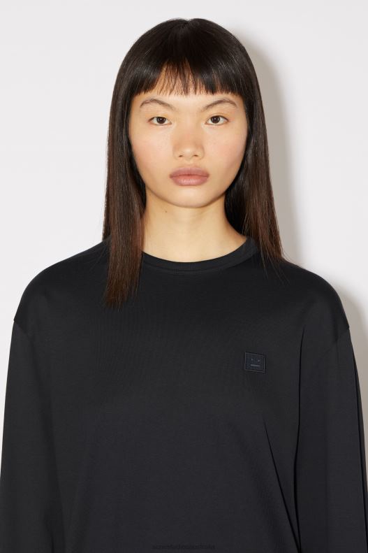 Long sleeve t-shirt- Regular fit Unisex Black Acne Studios R66LJ209 Apparel