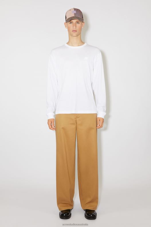 Long sleeve t-shirt- Regular fit Unisex Optic White Acne Studios R66LJ1025 Apparel