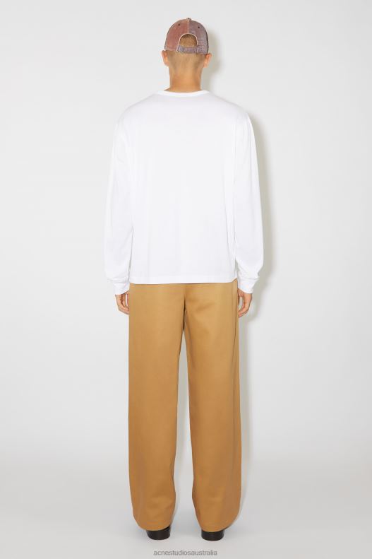 Long sleeve t-shirt- Regular fit Unisex Optic White Acne Studios R66LJ1025 Apparel