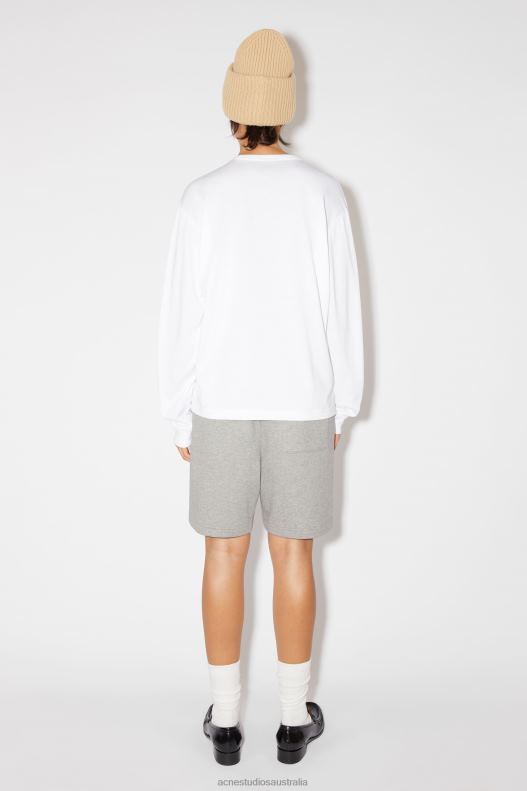 Long sleeve t-shirt- Regular fit Unisex Optic White Acne Studios R66LJ208 Apparel