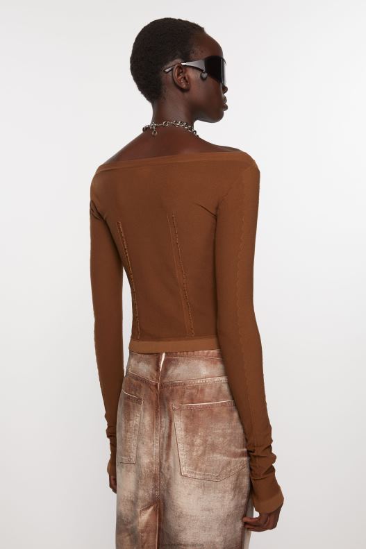 Long sleeve t-shirt Cognac Brown Acne Studios R66LJ372 Apparel