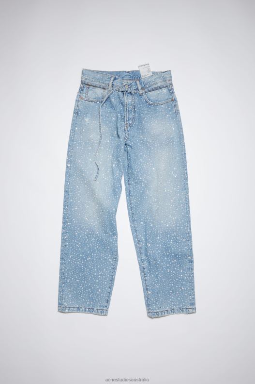 Loose fit jeans - 1991 Toj rhinestones Light Blue Acne Studios R66LJ1168 Apparel