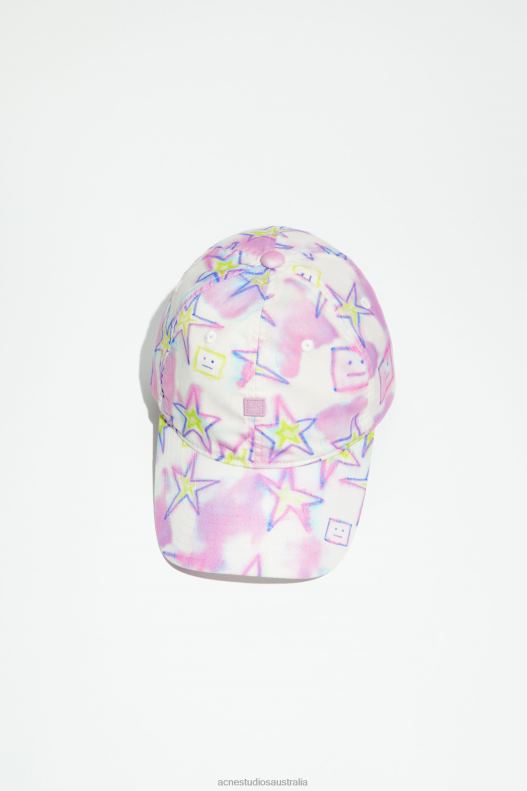 Micro Face patch cap Pale Pink/Multi Acne Studios R66LJ811 Accessories