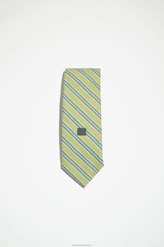 Micro face logo tie Bright Green/Dark Green Acne Studios R66LJ599 Accessories