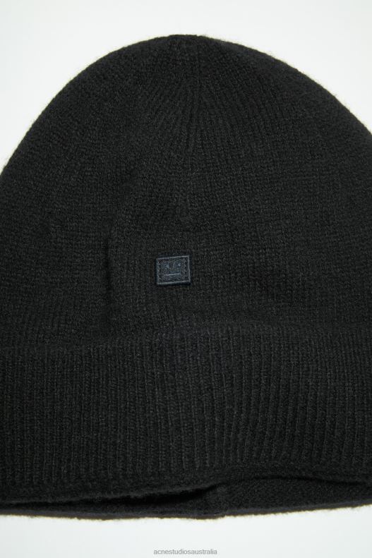 Micro face patch beanie Black Acne Studios R66LJ502 Accessories