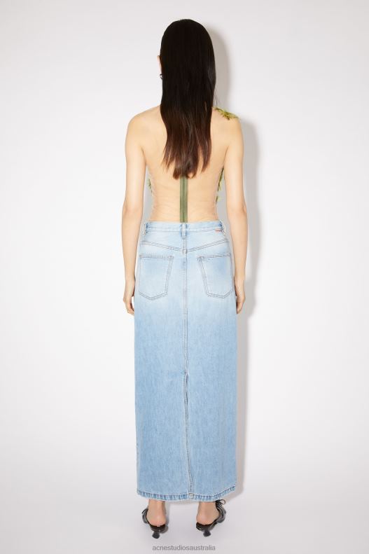 Mid-length denim skirt Light Blue Acne Studios R66LJ353 Apparel