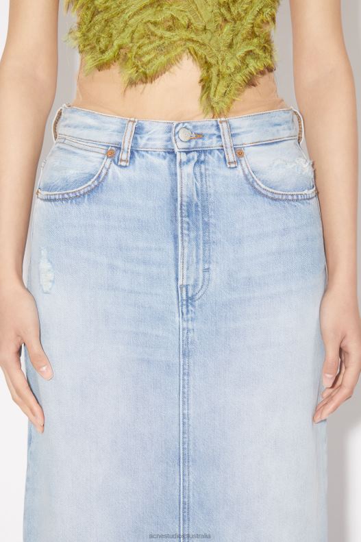 Mid-length denim skirt Light Blue Acne Studios R66LJ353 Apparel