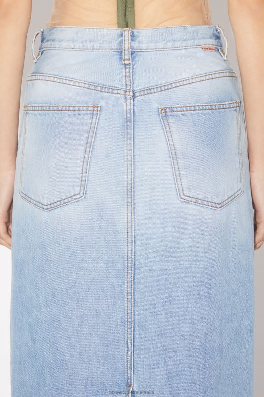 Mid-length denim skirt Light Blue Acne Studios R66LJ353 Apparel