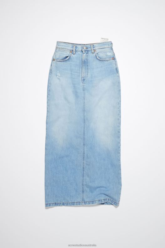 Mid-length denim skirt Light Blue Acne Studios R66LJ353 Apparel