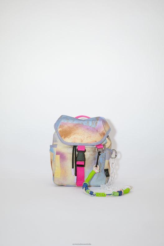 Mini backpack Beige/Multi Acne Studios R66LJ790 Accessories