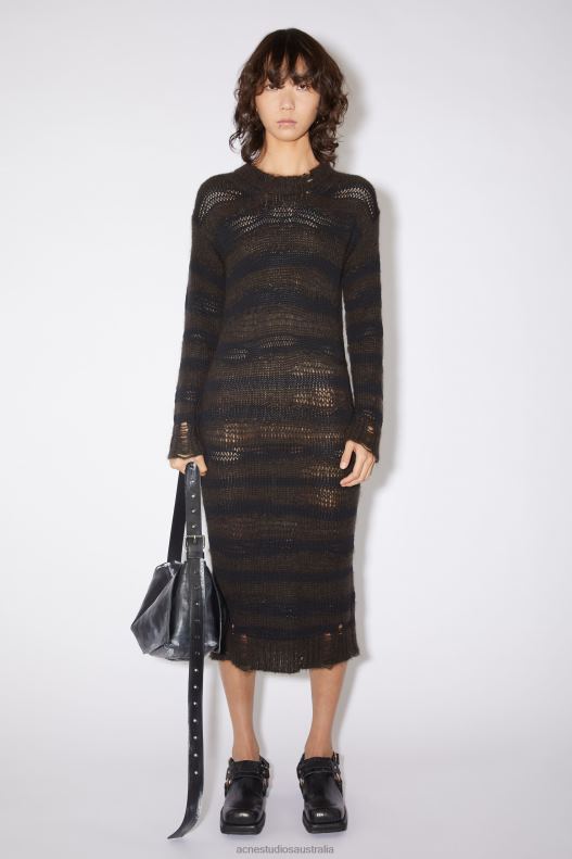 Mohair blend dress Warm Charcoal Grey/Black Acne Studios R66LJ269 Apparel