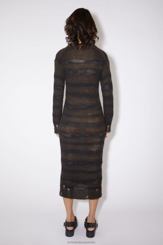 Mohair blend dress Warm Charcoal Grey/Black Acne Studios R66LJ269 Apparel