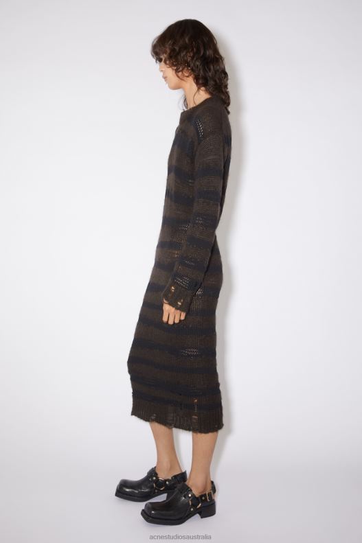 Mohair blend dress Warm Charcoal Grey/Black Acne Studios R66LJ269 Apparel